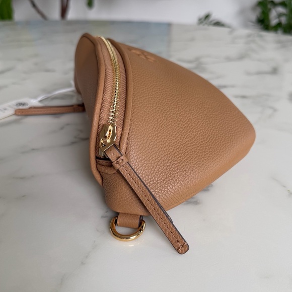 NWT Tory Burch Thea Pebbled Leather Belt Bag Fanny Pack in Tiramisu 165917 - Picture 4 of 12